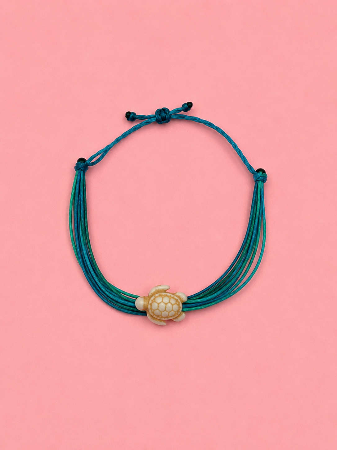 Teal, blue and turtle pura vida bracelet
