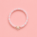 Pink and white starfish bracelet