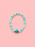 Blue and white starfish bracelet